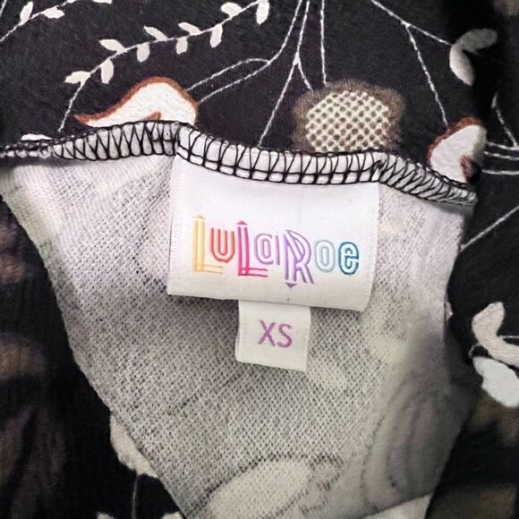 NWT LuLaRoe Cassie Black Tan White Floral Pattern Pencil Skirt Size XS - Picture 6 of 6